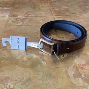 Brand new brown/tan leather men’s Nautica belt